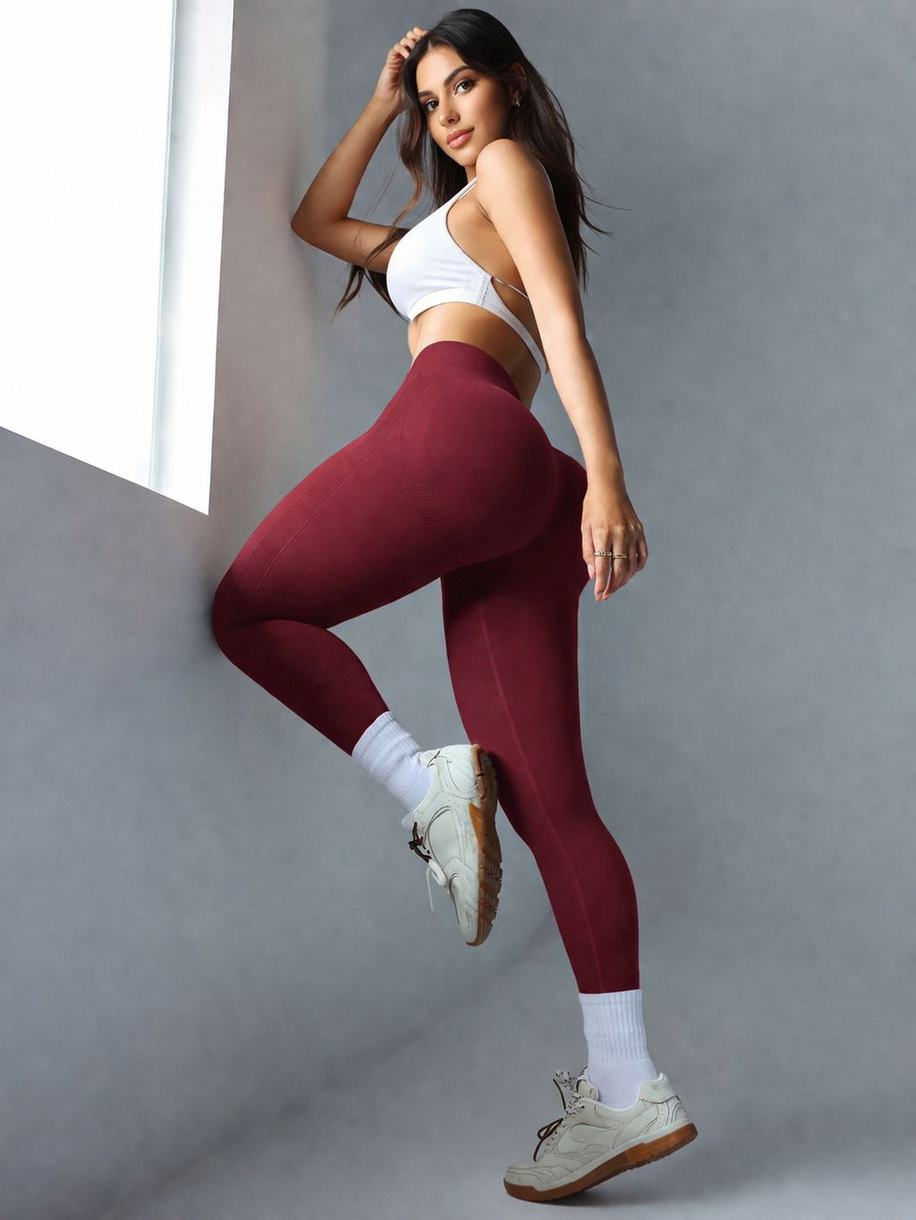 เลกกิ้งเอวสูง V-Shape กระชับสัดส่วน เนื้อนุ่มเหมือนสัมผัวที่สอง 018K | V-Waist Sculpting Leggings