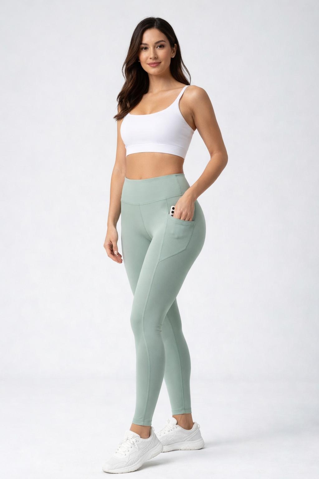 เลกกิ้งยิมเอวสูง มีกระเป๋าข้าง ใส่สบายและเก๋ม | Pocket High-Waist Gym Leggings CK1429