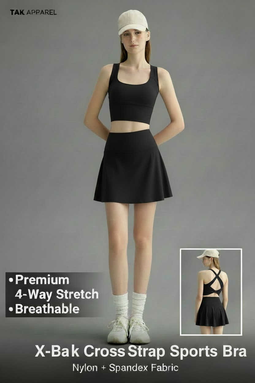 Black X-Back Sports Bra Same Layout