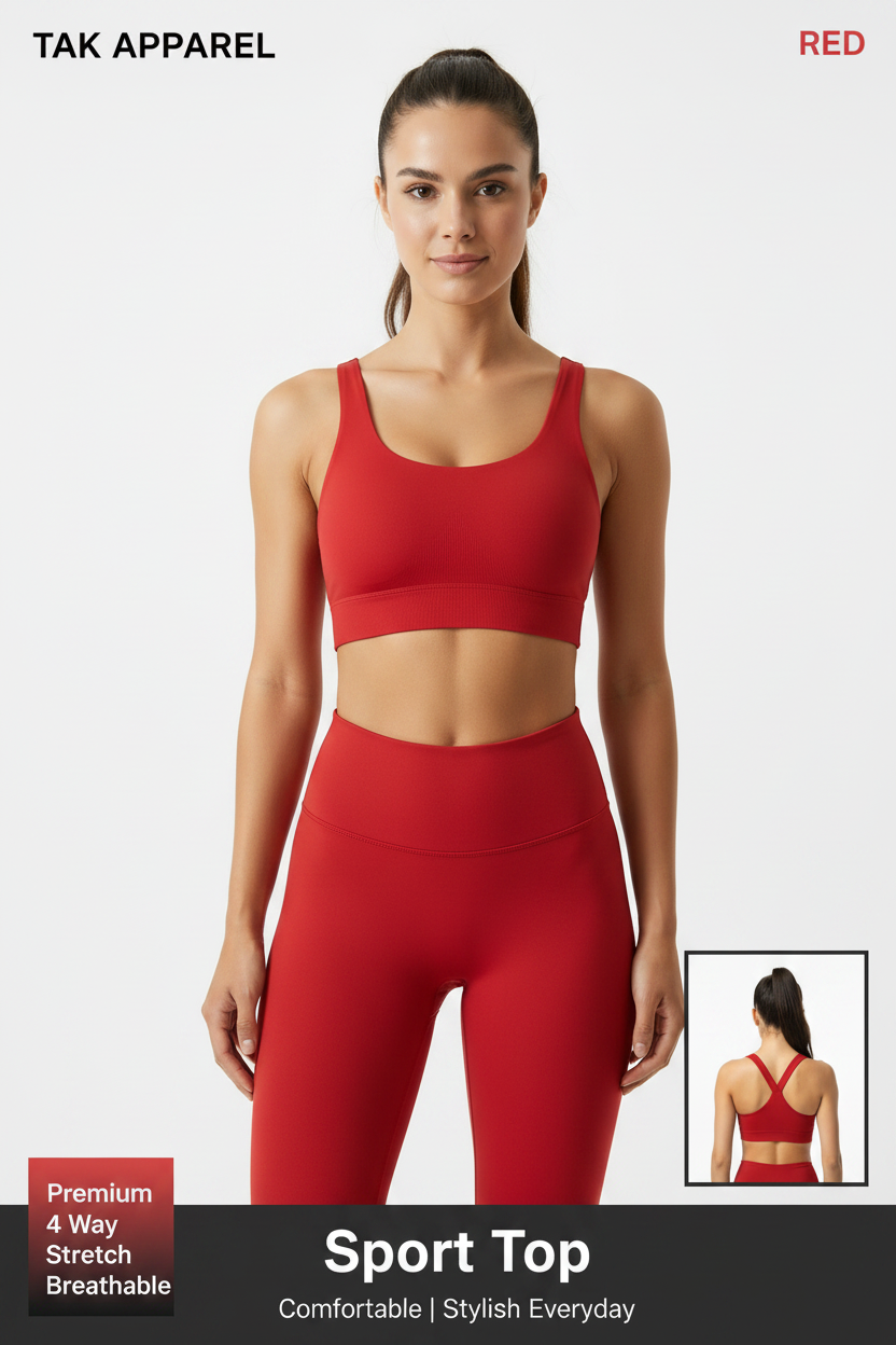 Sport Top - Red Full Body