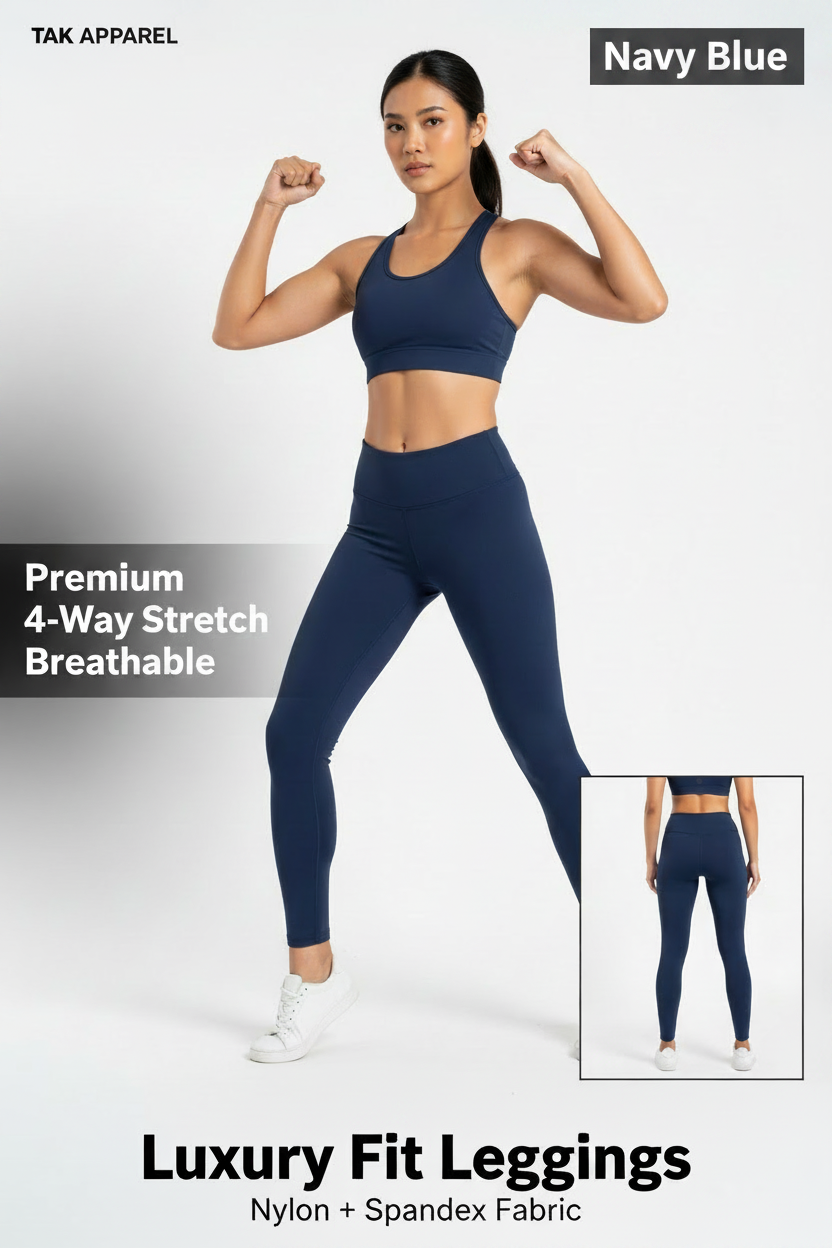 Luxury Fit Leggings - Navy Blue